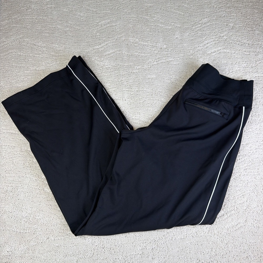 Women's Athleta Size L/T Venice High Rise Wide Leg Track Pant Athleisure Travel